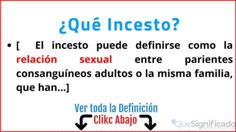 insesto que es|Incesto